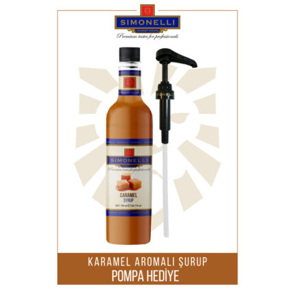 Simonelli Kahve Ve Kokteyl Şurubu Karamel Aromalı 700 ml Pompa Hediyeli